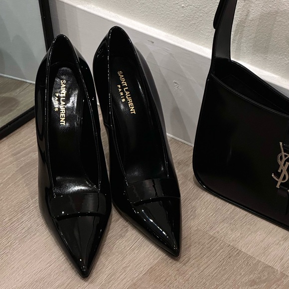 Saint Laurent Patent Kayla Heels - Picture 1 of 11